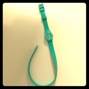 Swatch watch with long bracelet band..gently used